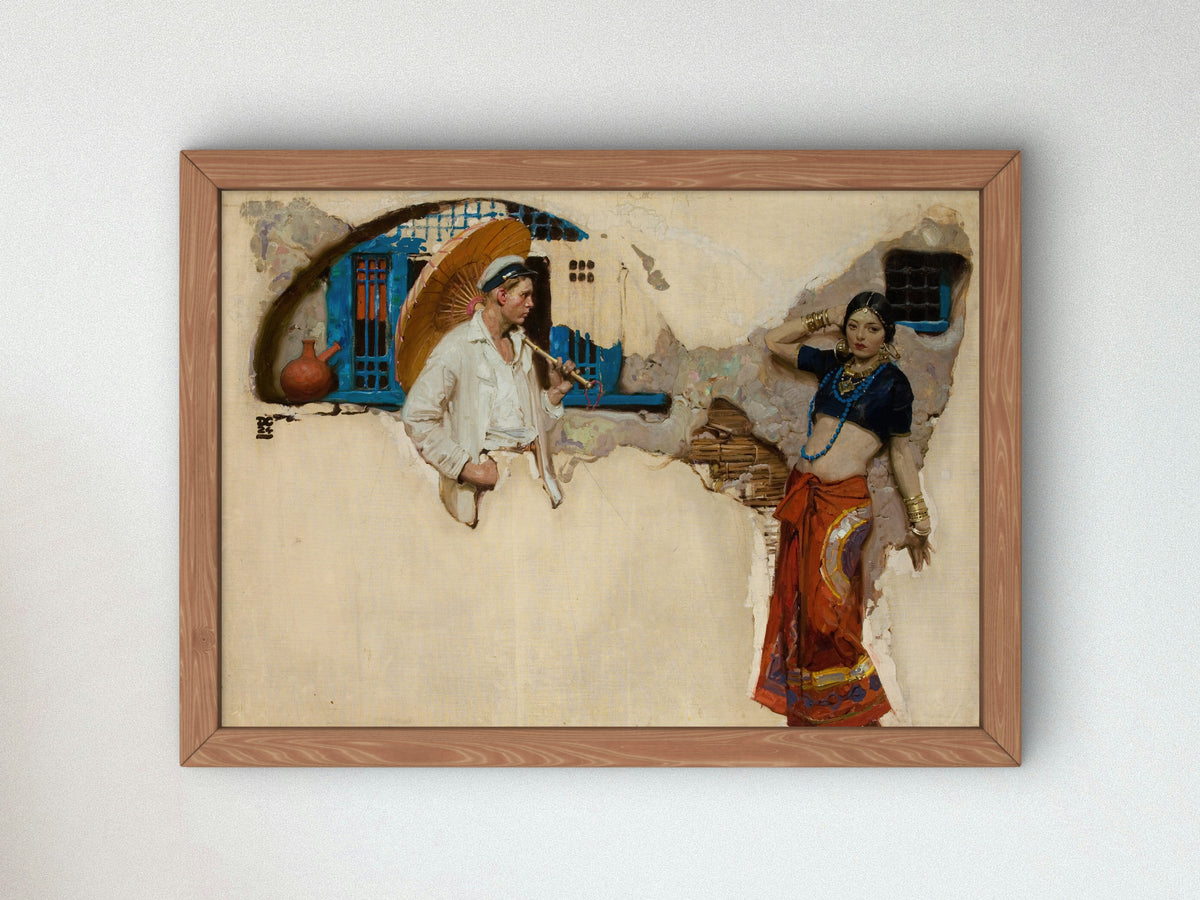 The Man at the Crossroads by Dean Cornwell 1924, Wall Art Print, Fine Art Reproduction, Museum Quality Decor, Poster