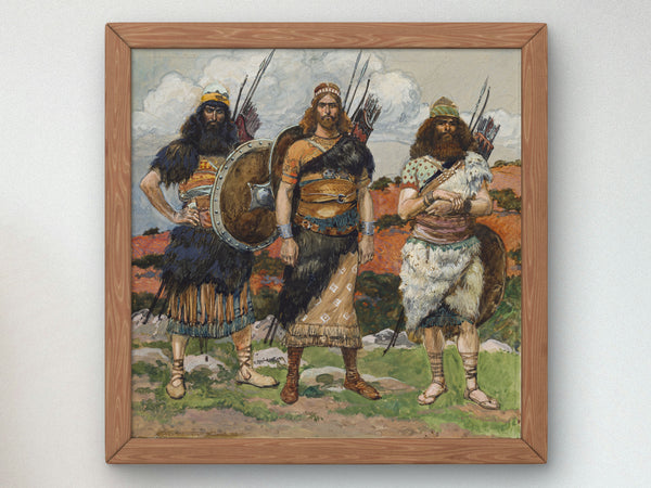 Three of David's Captains by James Tissot 1896, Wall Art Print, Fine Art Reproduction, Museum Quality Decor, Poster