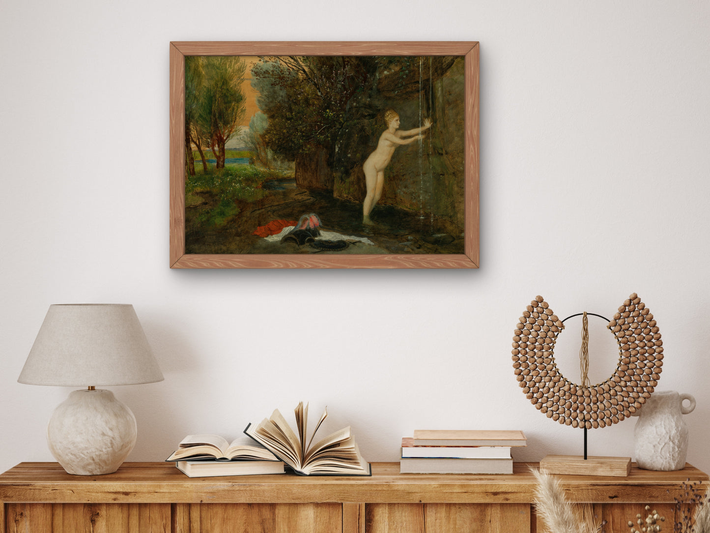 At the Source by Arnold Böcklin 1879, Wall Art Print, Fine Art Reproduction, Museum Quality Decor, Poster