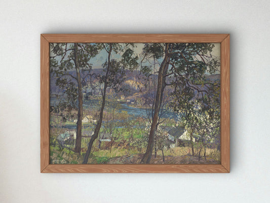 Early Spring by Edward Redfield 1920, Wall Art Print, Fine Art Reproduction, Museum Quality Decor, Poster