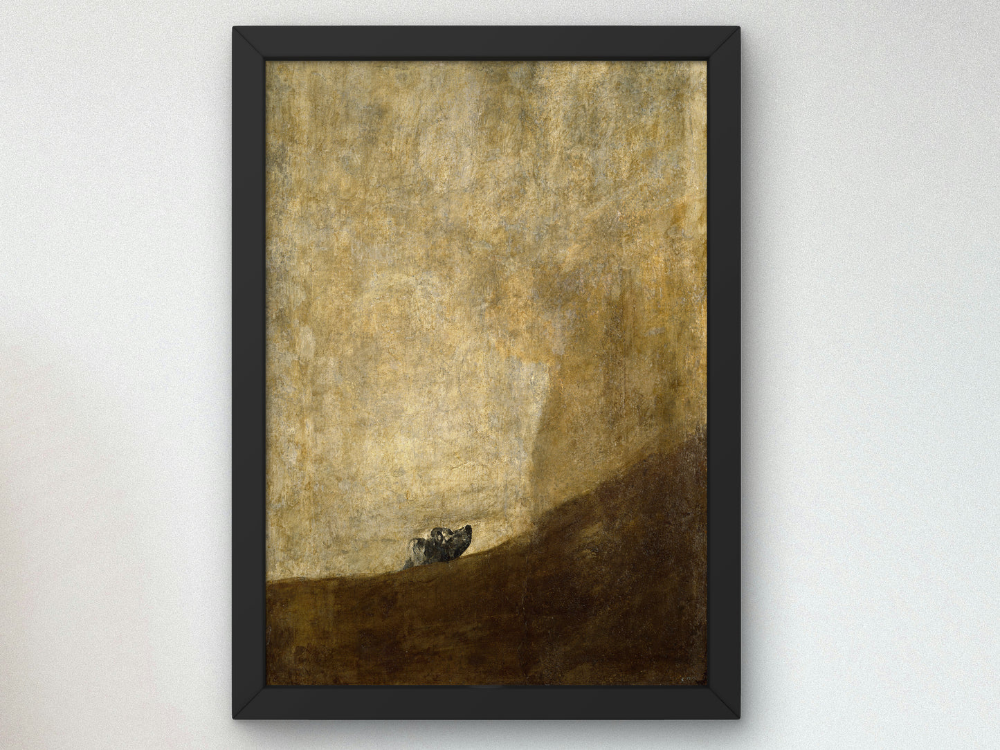 The Dog by Francisco Goya 1820, Wall Art Print, Fine Art Reproduction, Museum Quality Decor, Poster
