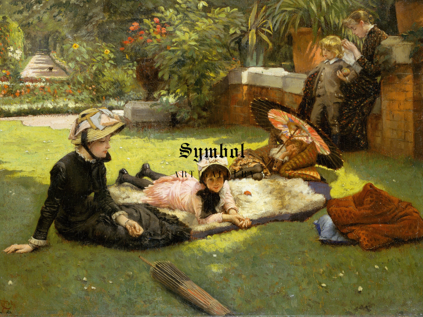 In Full Sunlight by James Tissot 1873, Wall Art Print, Fine Art Reproduction, Museum Quality Decor, Poster