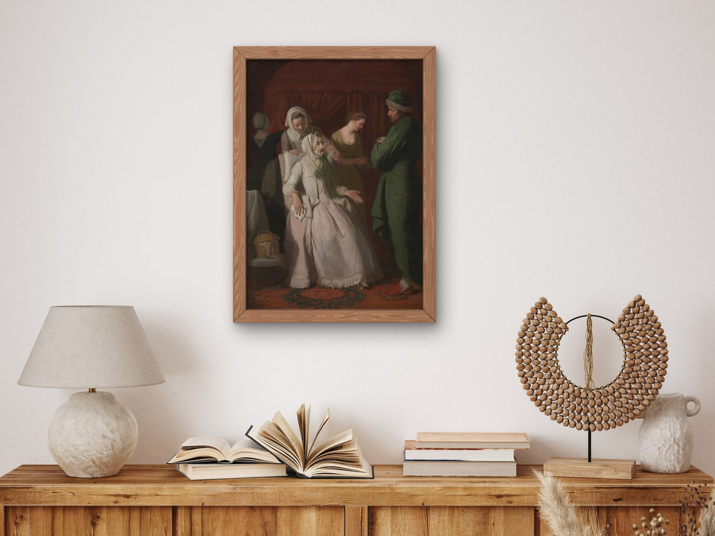 The Virtuous Comforted by Sympathy by Edward Penny 1774, Wall Art Print, Fine Art Reproduction, Museum Quality Decor, Poster
