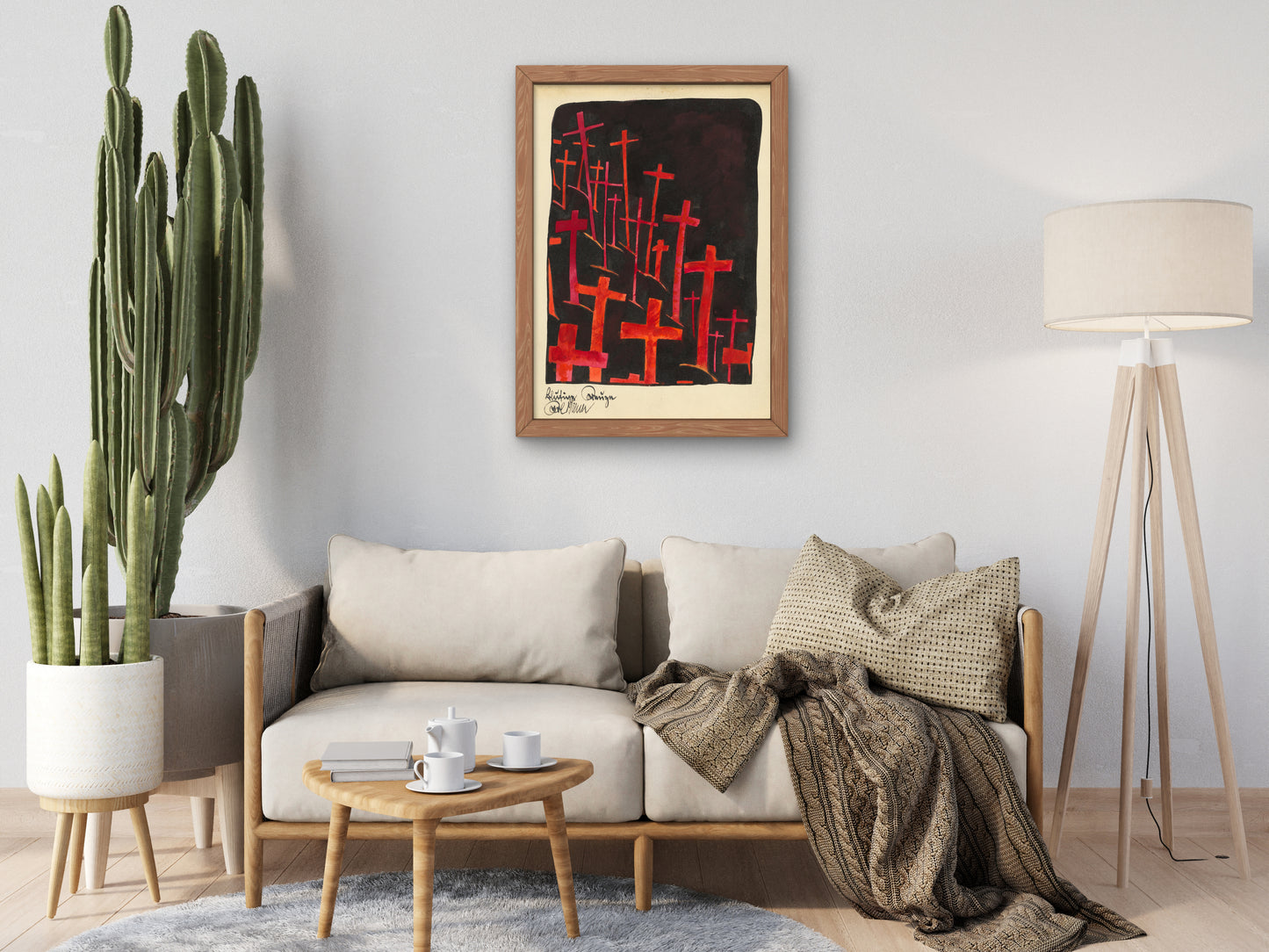 Bloody Crosses by Karl Wiener 1923, Wall Art Print, Fine Art Reproduction, Museum Quality Decor, Poster