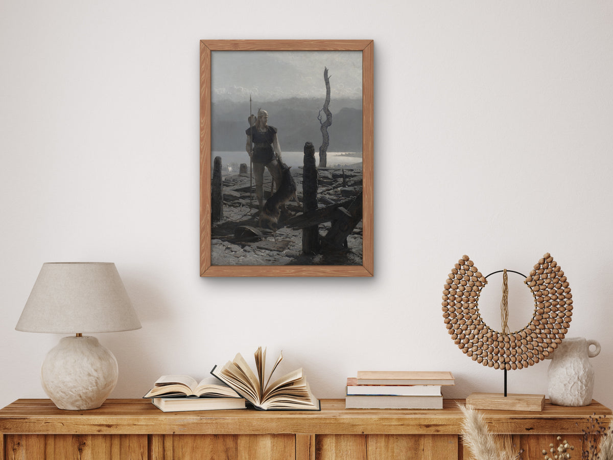 Return of Frithiof by August Malmström 1886, Wall Art Print, Fine Art Reproduction, Museum Quality Decor, Poster