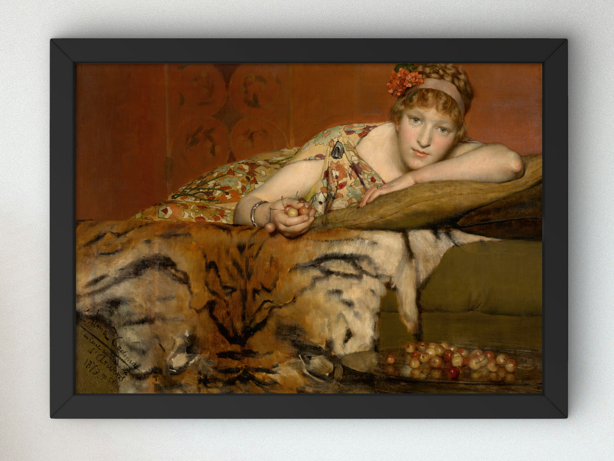 Cherries by Lawrence Alma Tadema 1873, Wall Art Print, Fine Art Reproduction, Museum Quality Decor, Poster