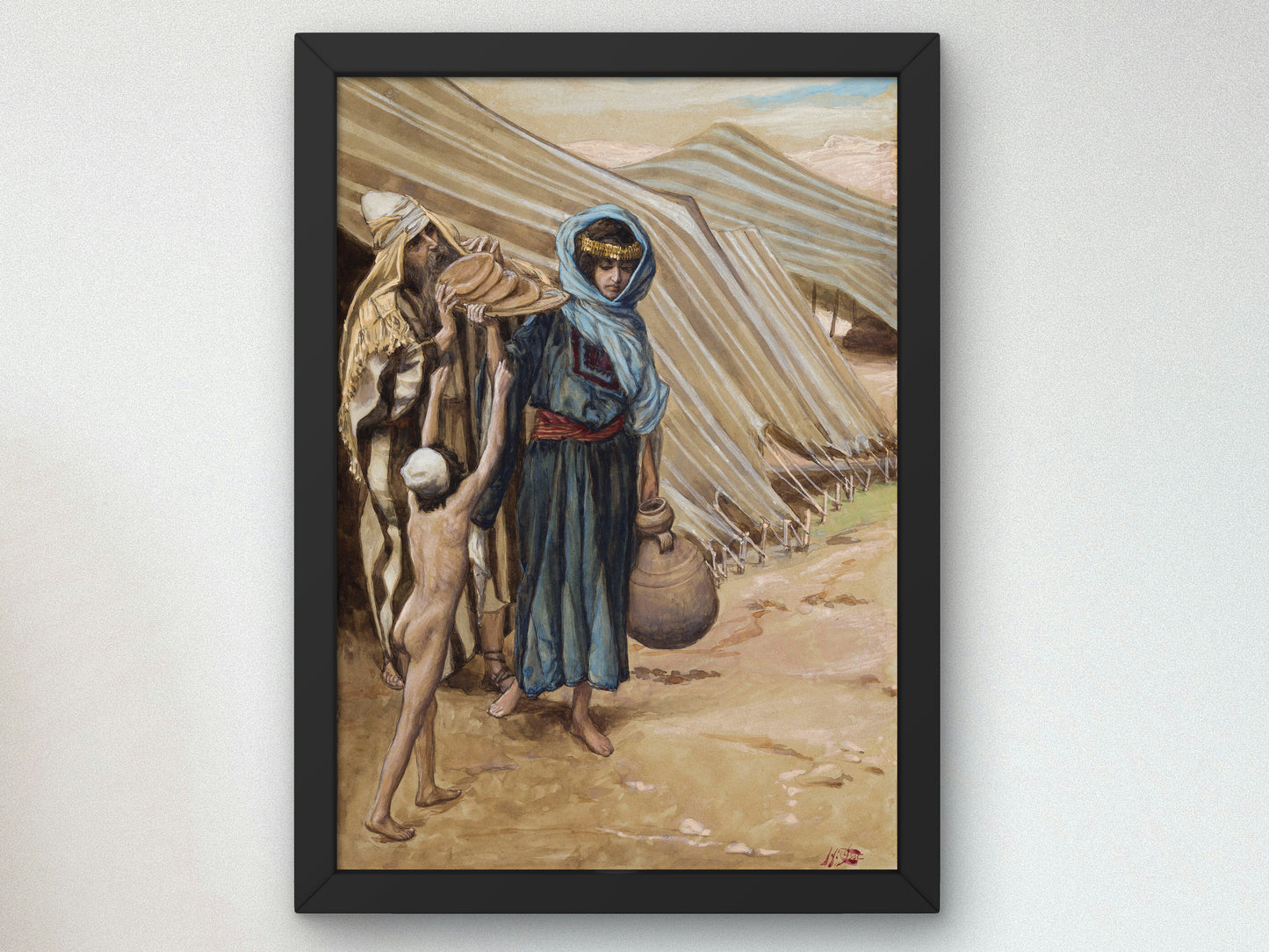 Hagar Departeth from Abraham by James Tissot 1896, Wall Art Print, Fine Art Reproduction, Museum Quality Decor, Poster