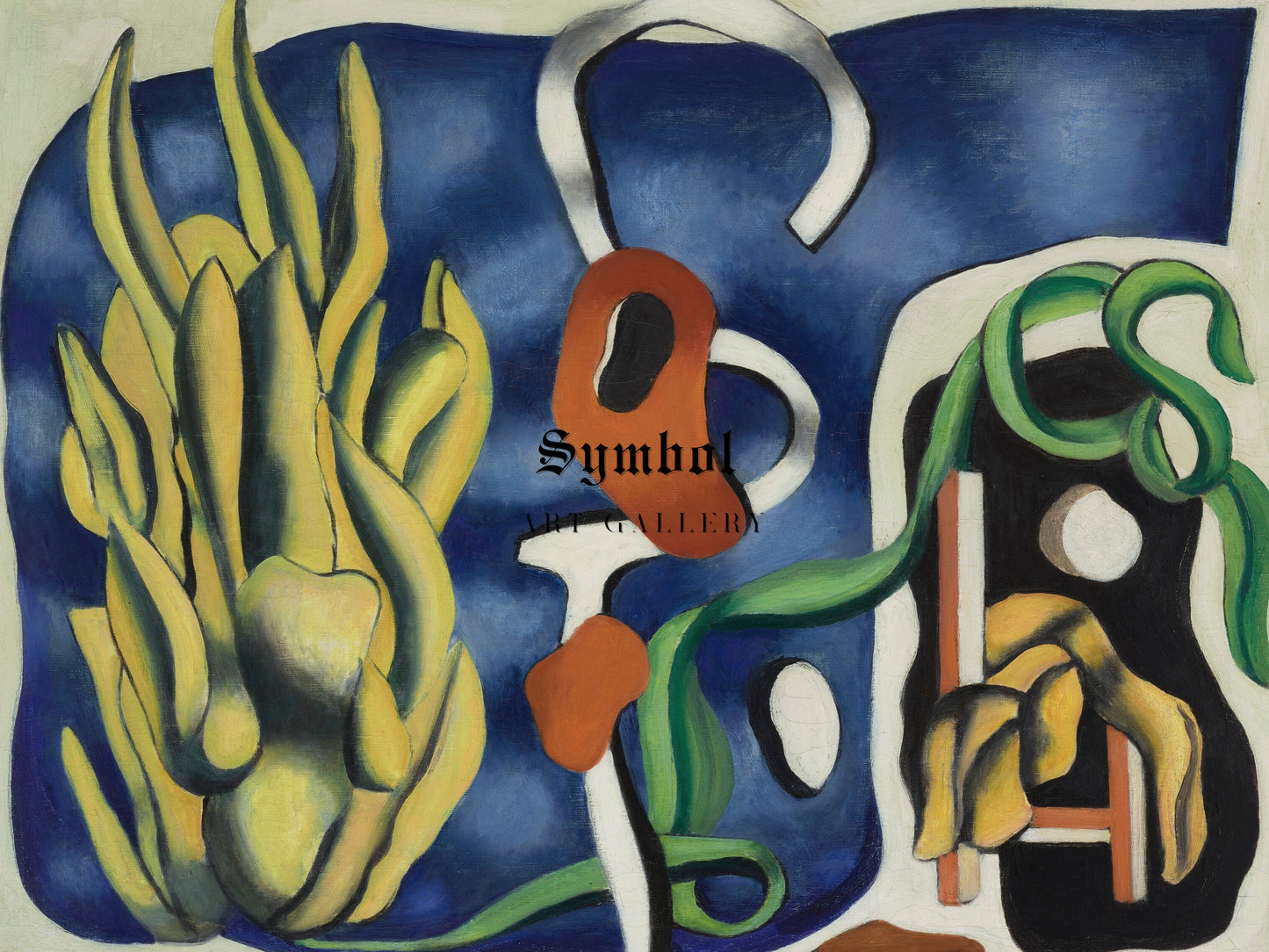 The Yellow Plant by Fernand Léger 1937, Wall Art Print, Fine Art Reproduction, Museum Quality Decor, Poster