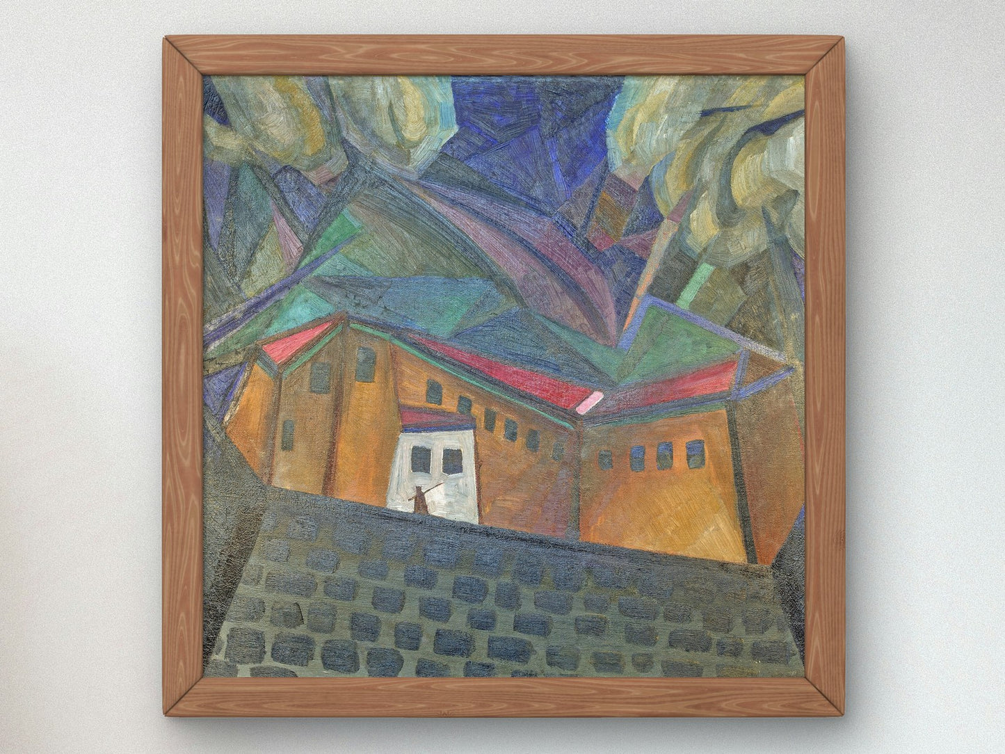 Prison by Oleksandr Bohomazov 1916, Wall Art Print, Fine Art Reproduction, Museum Quality Decor, Poster