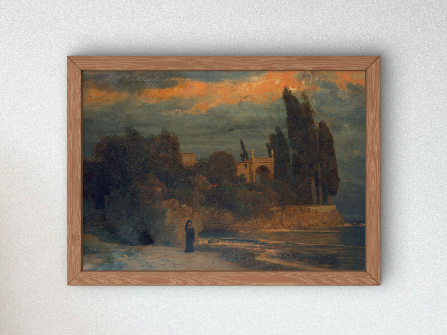 Villa by the Sea by Arnold Böcklin 1871, Wall Art Print, Fine Art Reproduction, Museum Quality Decor, Poster
