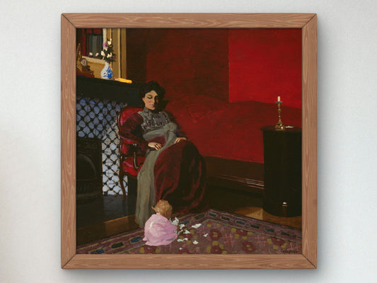 The Red Room by Félix Vallotton 1899, Wall Art Print, Fine Art Reproduction, Museum Quality Decor, Poster