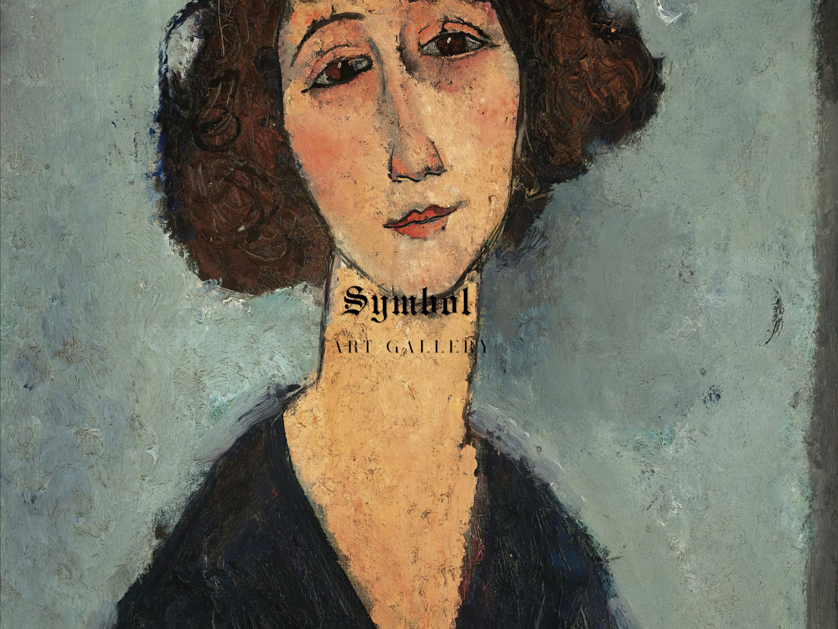 Young Woman by Amedeo Modigliani, Wall Art Print, Fine Art Reproduction, Museum Quality Decor, Poster