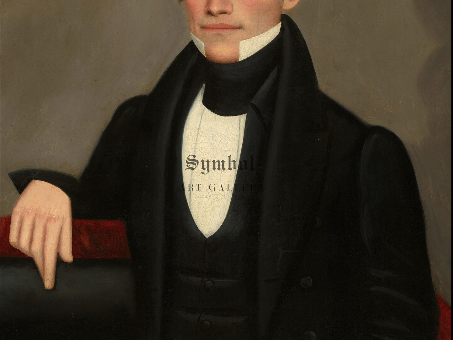 Portrait of a Gentleman by Erastus Salisbury Field 1835, Wall Art Print, Fine Art Reproduction, Museum Quality Decor, Poster
