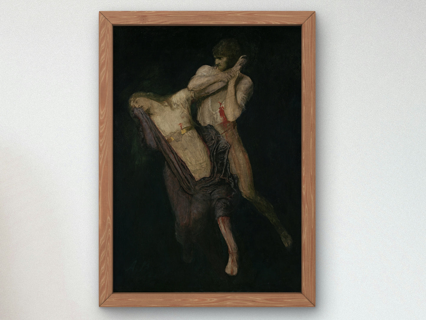 Paolo and Francesca by Arnold Böcklin 1893, Wall Art Print, Fine Art Reproduction, Museum Quality Decor, Poster