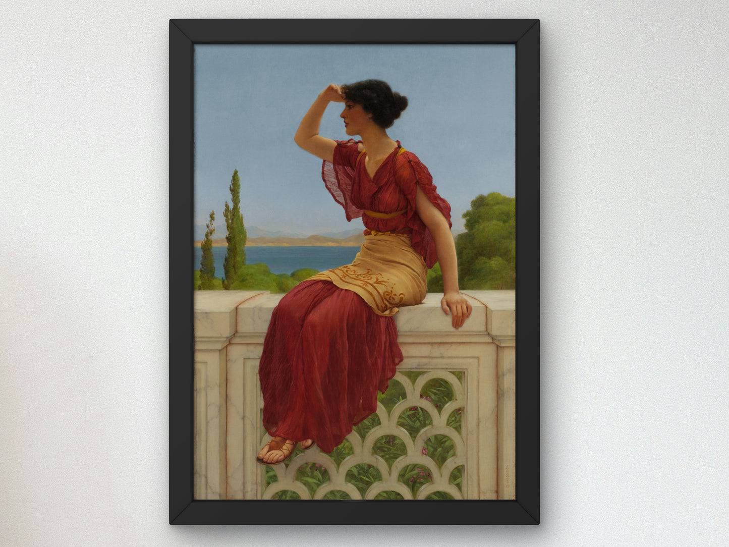 The Signal by John William Godward 1899, Wall Art Print, Fine Art Reproduction, Museum Quality Decor, Poster