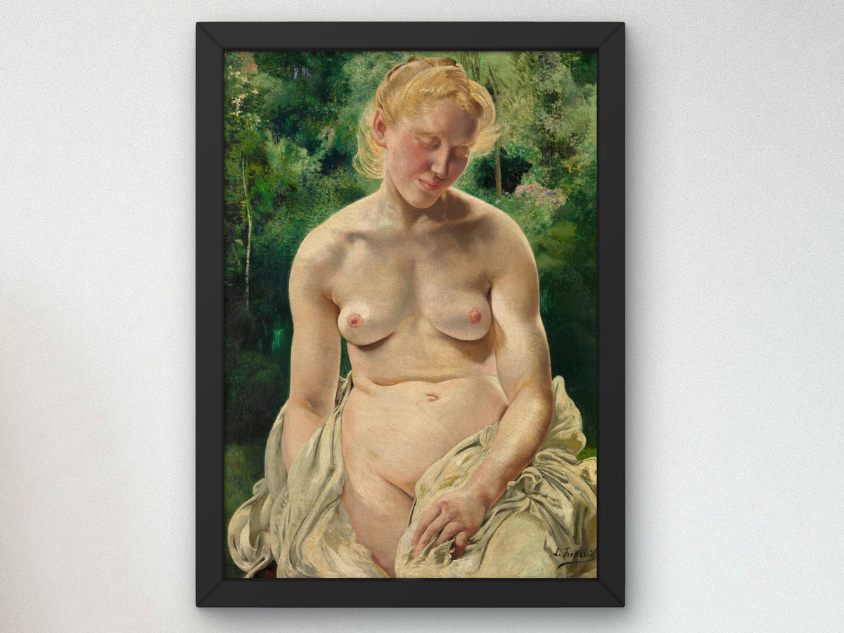 Timidity by Léon Frédéric 1896, Wall Art Print, Fine Art Reproduction, Museum Quality Decor, Poster