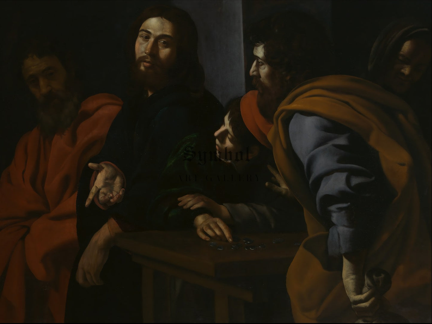 The Calling of Saint Matthew by Giovanni Battista Caracciolo 1625, Wall Art Print, Fine Art Reproduction, Museum Quality Decor, Poster