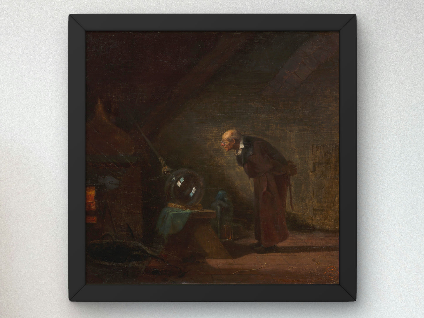 The Alchemist by Carl Spitzweg 1860, Wall Art Print, Fine Art Reproduction, Museum Quality Decor, Poster