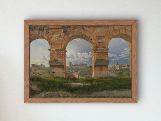 View through Three Arches of the Third Storey of the Colosseum by Christoffer Wilhelm Eckersberg 1815, Wall Art Print, Fine Art Reproduction