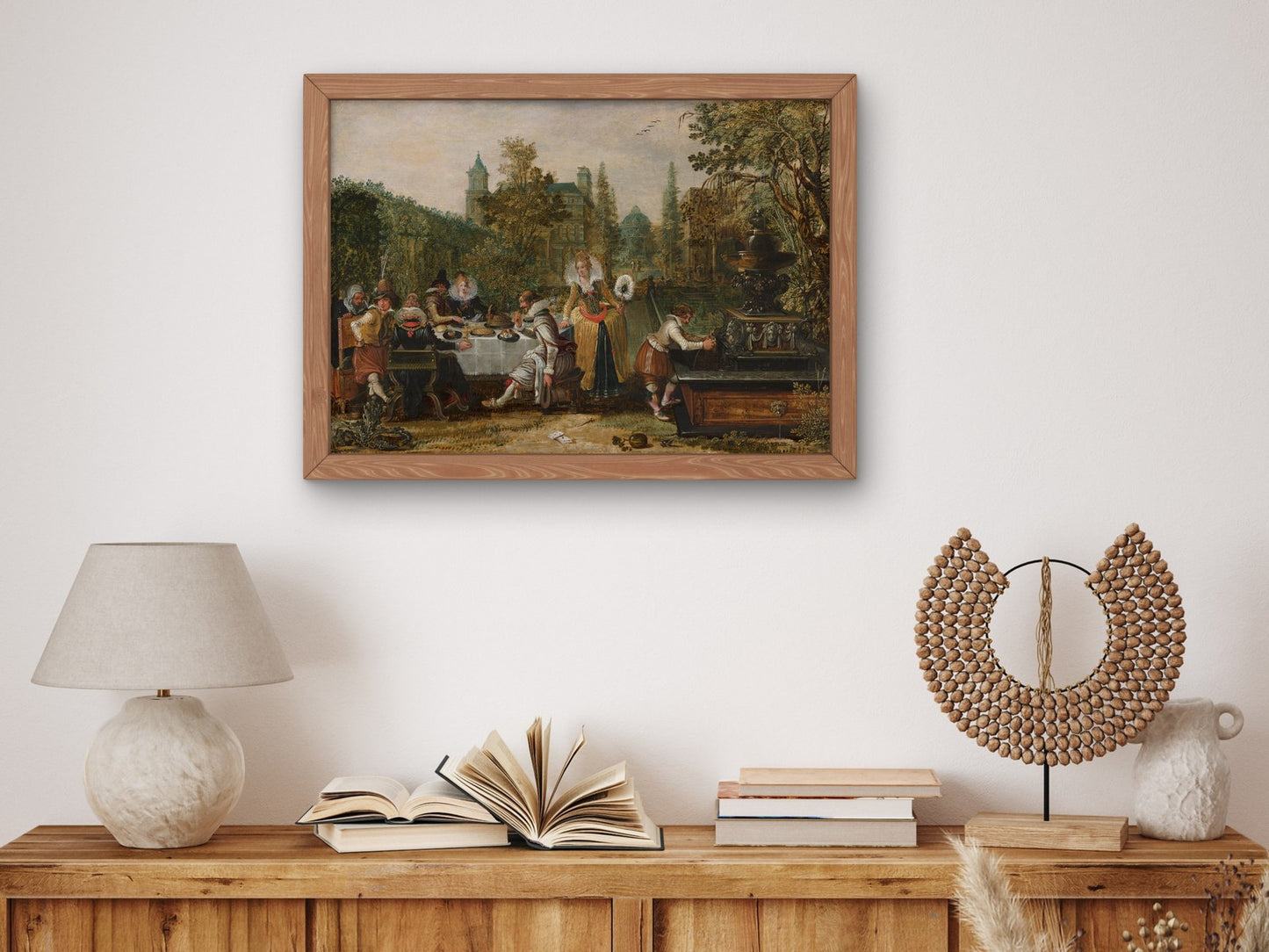 Merry Company in a Park by Esaias van de Velde 1614, Wall Art Print, Fine Art Reproduction, Museum Quality Decor, Poster
