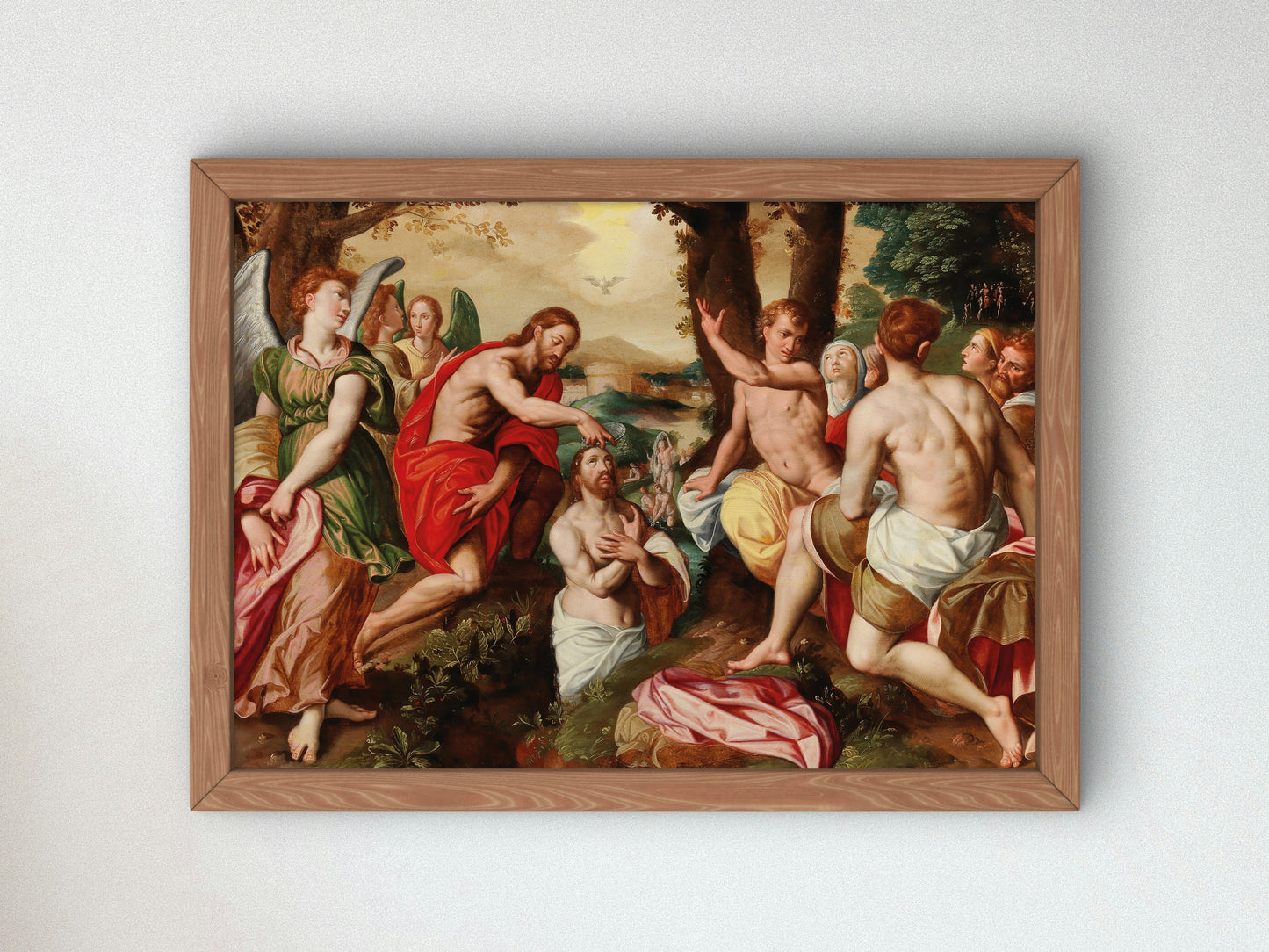 The Baptism of Christ by Jacob De Backer, Wall Art Print, Fine Art Reproduction, Museum Quality Decor, Poster