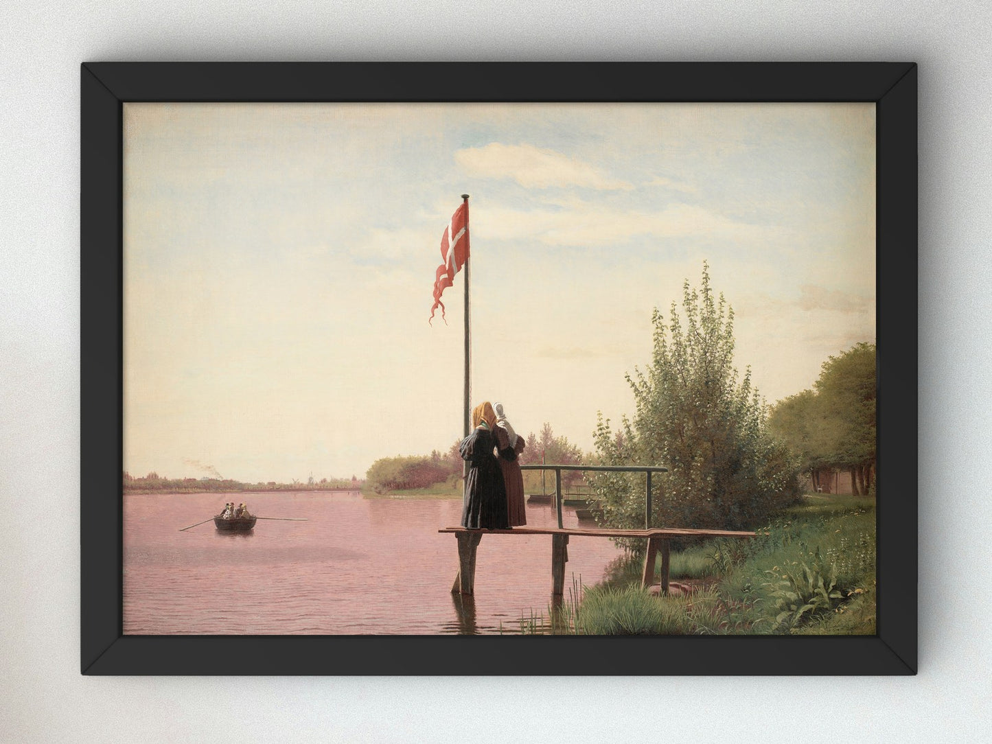 A View from Dosseringen near the Sortedam Lake by Christen Købke 1838, Wall Art Print, Fine Art Reproduction, Museum Quality Decor, Poster