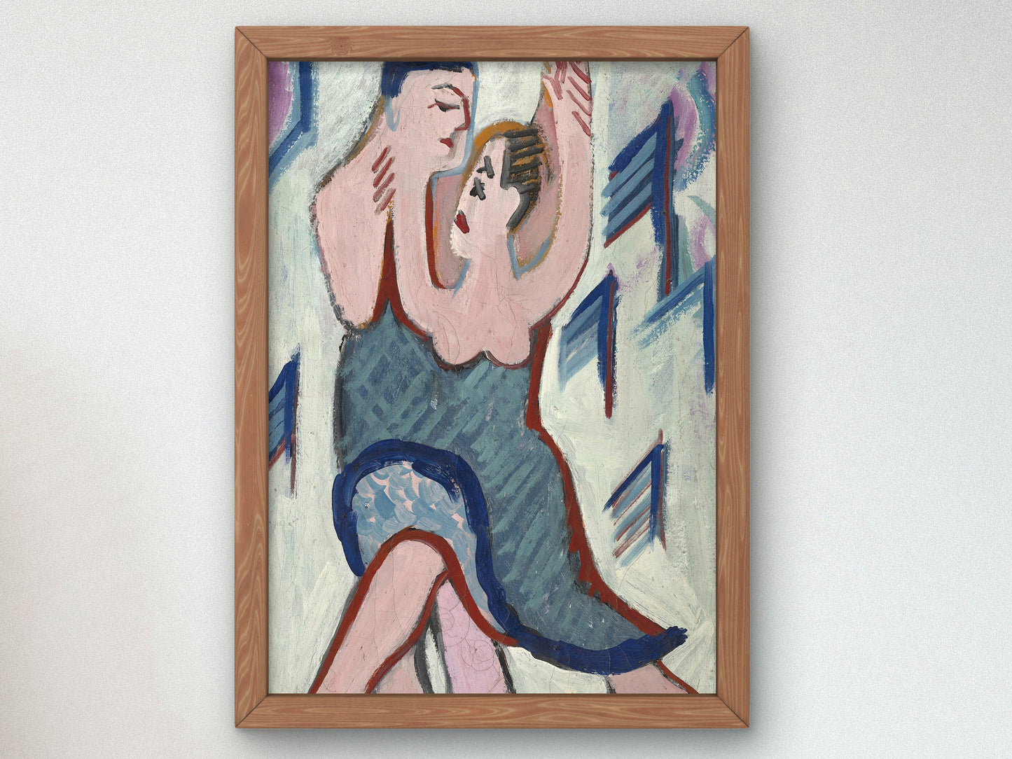 Dancing Couple in the Snow by Ernst Ludwig Kirchner 1928, Wall Art Print, Fine Art Reproduction, Museum Quality Decor, Poster