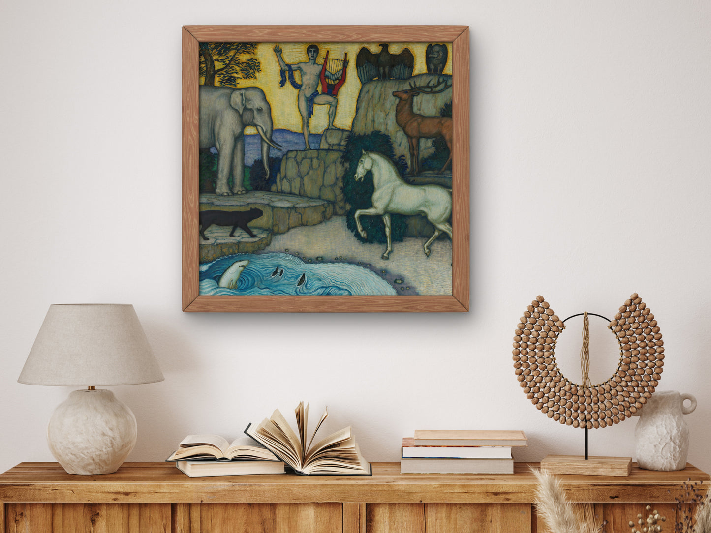 Orpheus and the Animals by Franz von Stuck 1924, Wall Art Print, Fine Art Reproduction, Museum Quality Decor, Poster