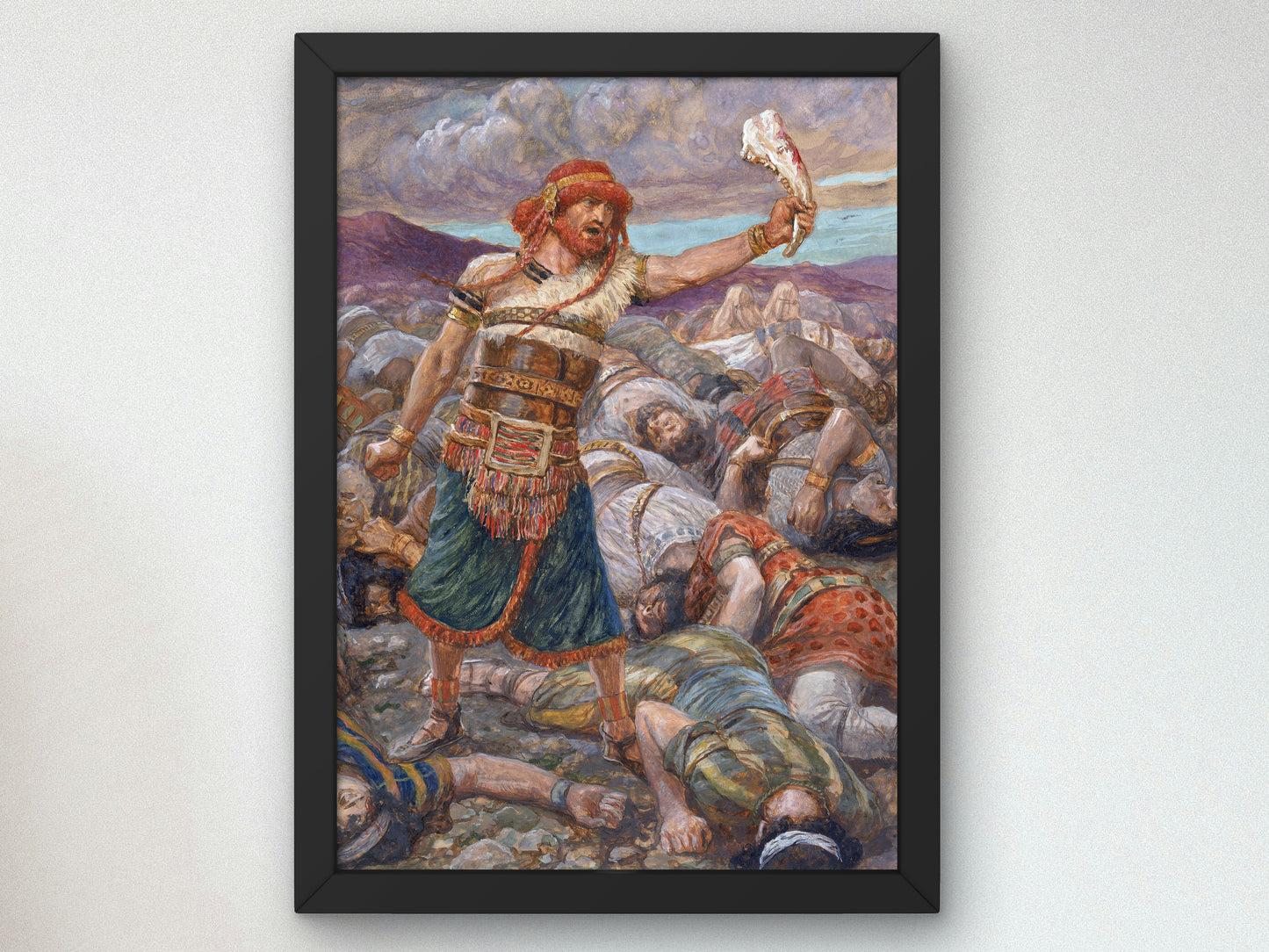 Samson Slays a Thousand Men by James Tissot 1896, Wall Art Print, Fine Art Reproduction, Museum Quality Decor, Poster