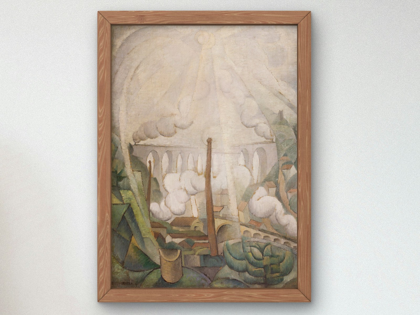 The Sun Breaking through the Mist by Diego Rivera 1913, Wall Art Print, Fine Art Reproduction, Museum Quality Decor, Poster