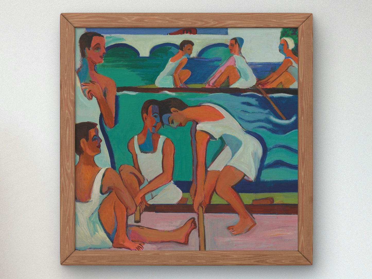 Rowers by Ernst Ludwig Kirchner 1928, Wall Art Print, Fine Art Reproduction, Museum Quality Decor, Poster