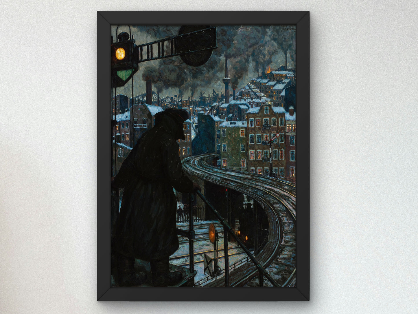 Working Class City by Hans Baluschek 1920, Wall Art Print, Fine Art Reproduction, Museum Quality Decor, Poster