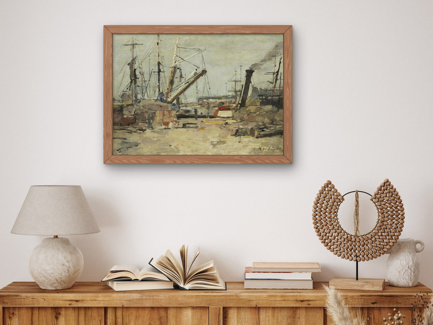 The Trawlers by Eugène Boudin 1885, Wall Art Print, Fine Art Reproduction, Museum Quality Decor, Poster