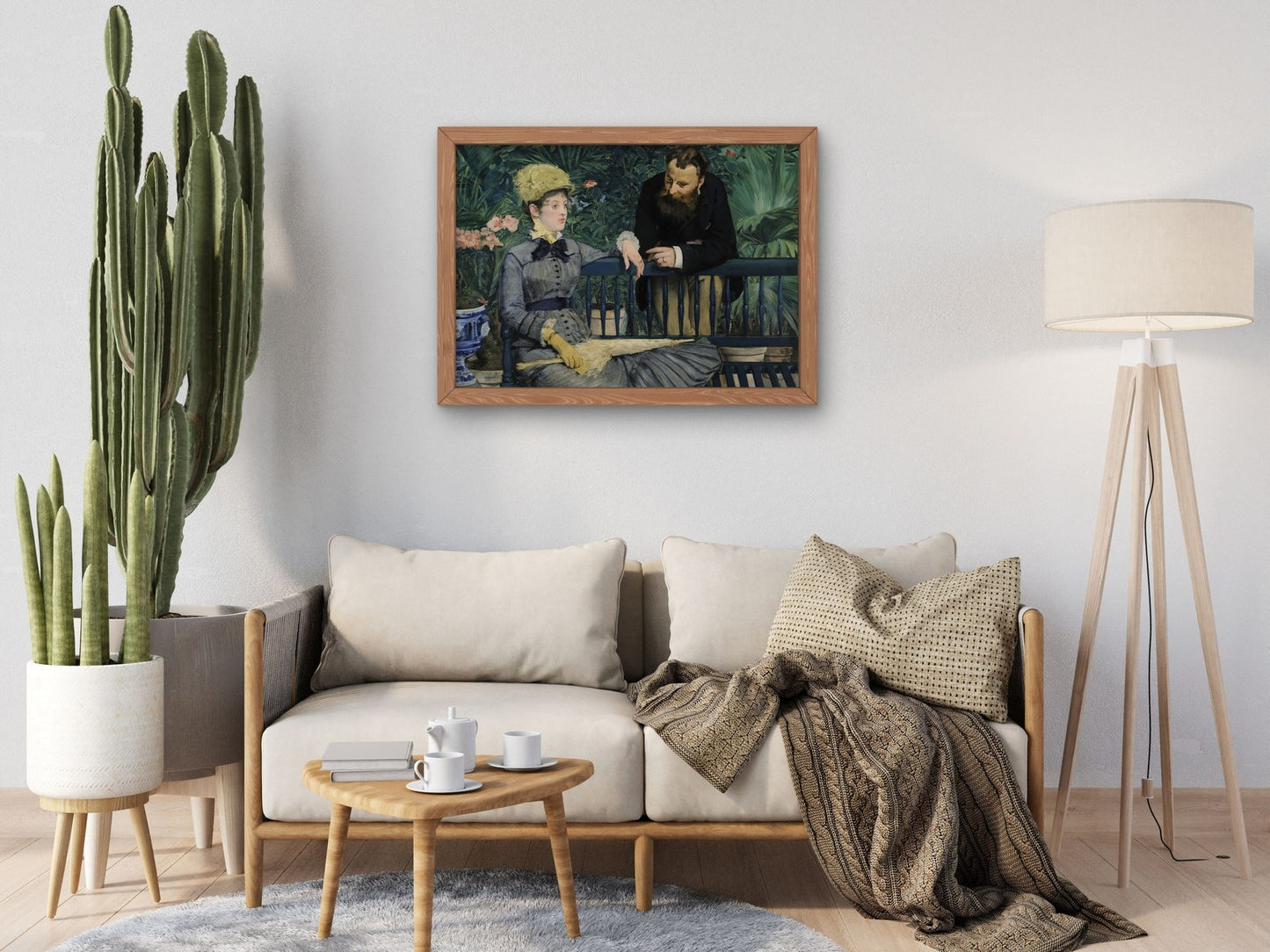 In the Conservatory by Édouard Manet 1878, Wall Art Print, Fine Art Reproduction, Museum Quality Decor, Poster