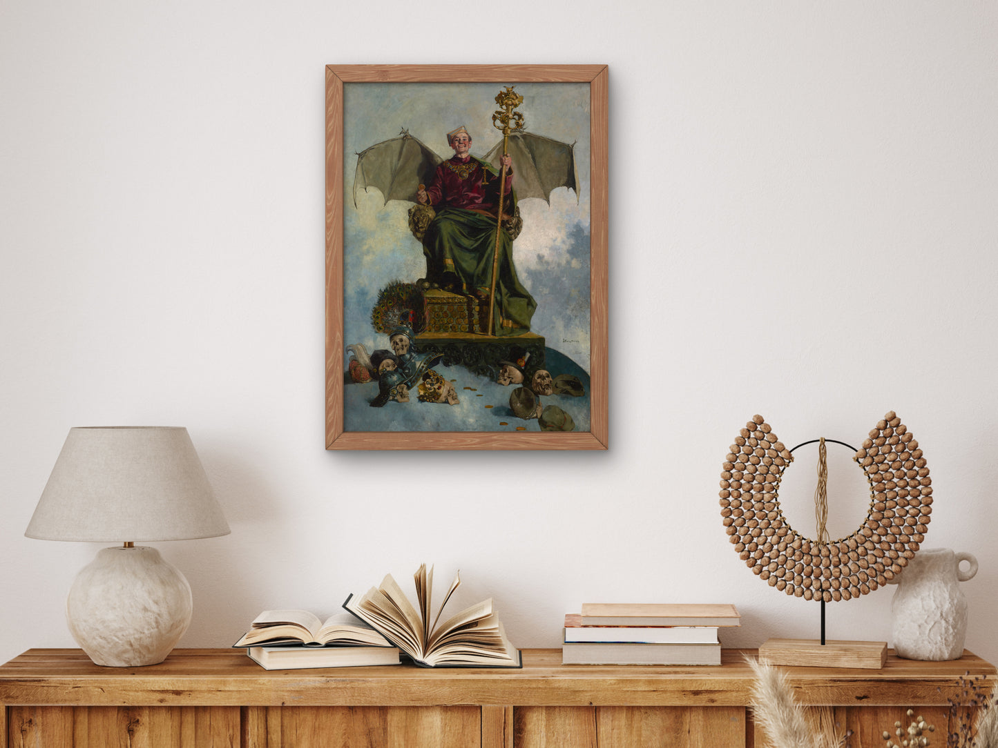 Allegory of Satan Lord of the World by Ludwik Stasiak 1900, Wall Art Print, Fine Art Reproduction, Museum Quality Decor, Poster