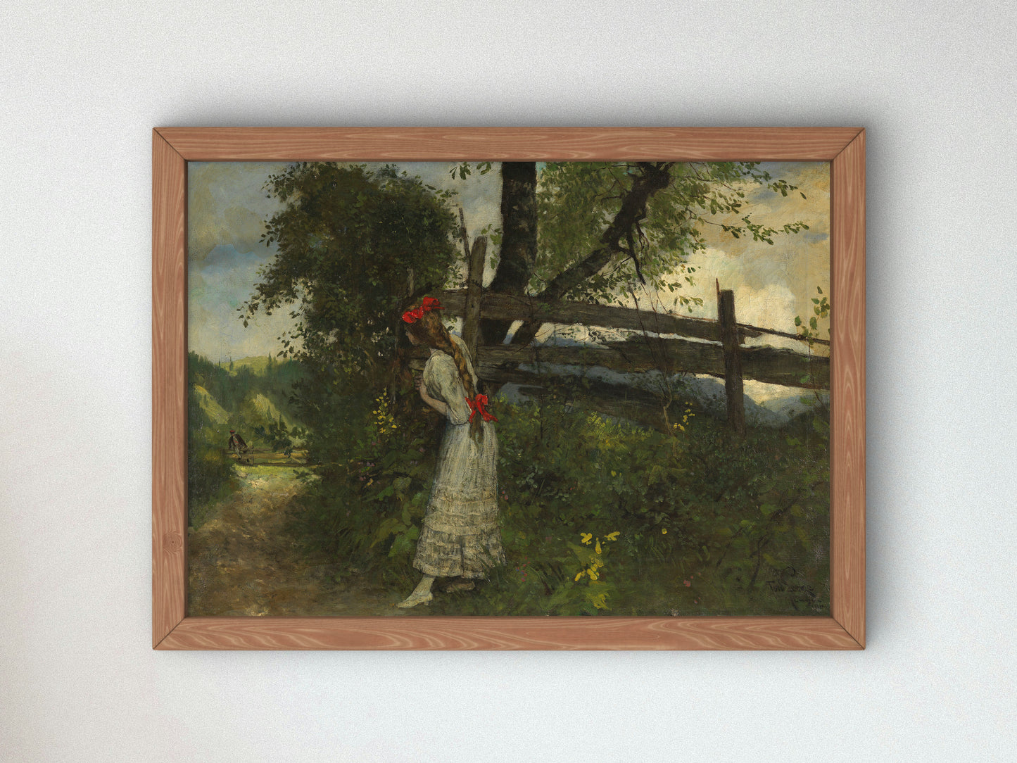 Girl Awaiting Her Lover by Ferdinand Leeke 1911, Wall Art Print, Fine Art Reproduction, Museum Quality Decor, Poster