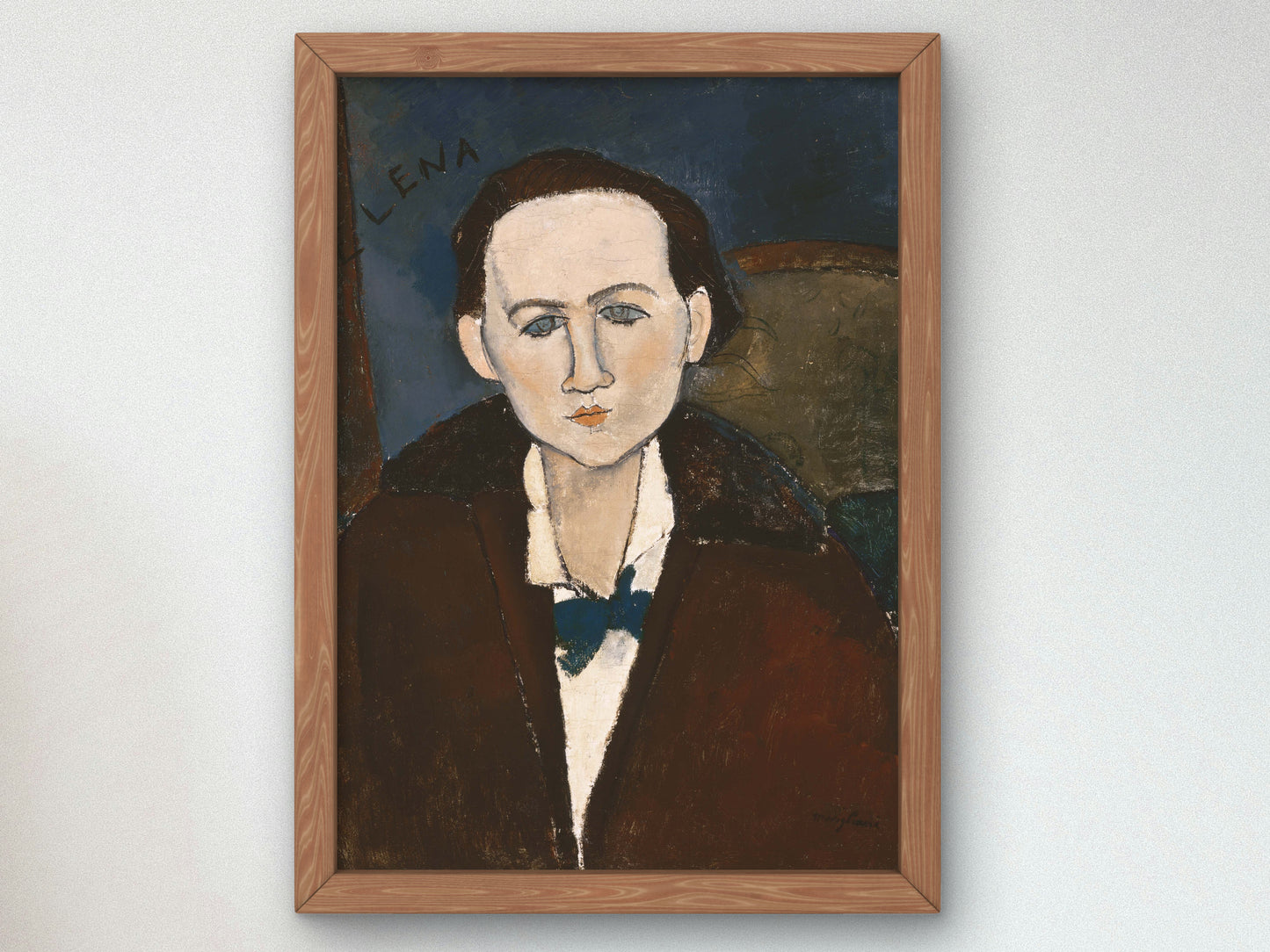Elena Povolozky by Amedeo Modigliani 1918, Wall Art Print, Fine Art Reproduction, Museum Quality Decor, Poster