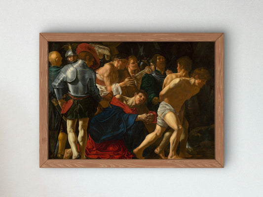 Christ Carrying the Cross by Cecco del Caravaggio 1615, Wall Art Print, Fine Art Reproduction, Museum Quality Decor, Poster