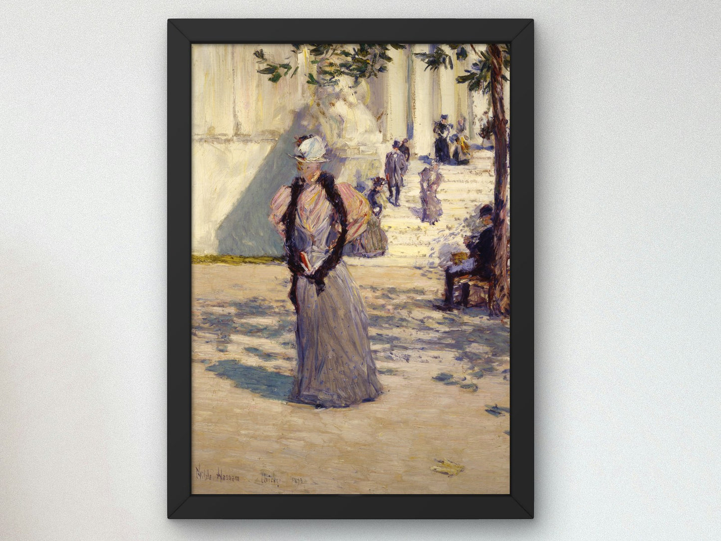 Figures in Sunlight by Childe Hassam 1893, Wall Art Print, Fine Art Reproduction, Museum Quality Decor, Poster