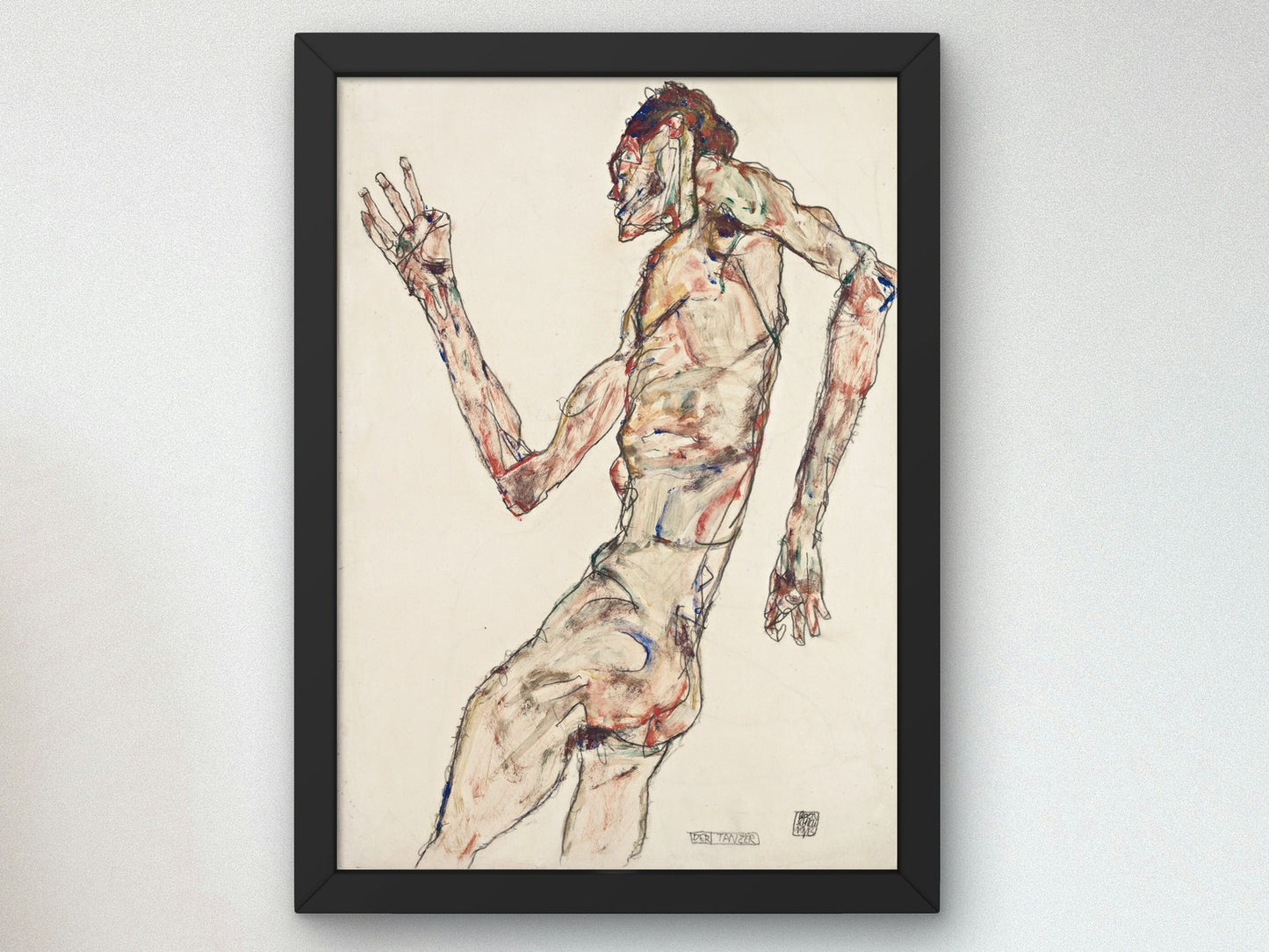 The Dancer by Egon Schiele 1913, Wall Art Print, Fine Art Reproduction, Museum Quality Decor, Poster