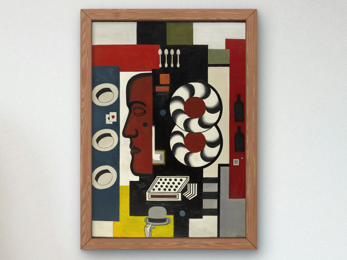 Composition with Hand and Hats by Fernand Léger 1927, Wall Art Print, Fine Art Reproduction, Museum Quality Decor, Poster