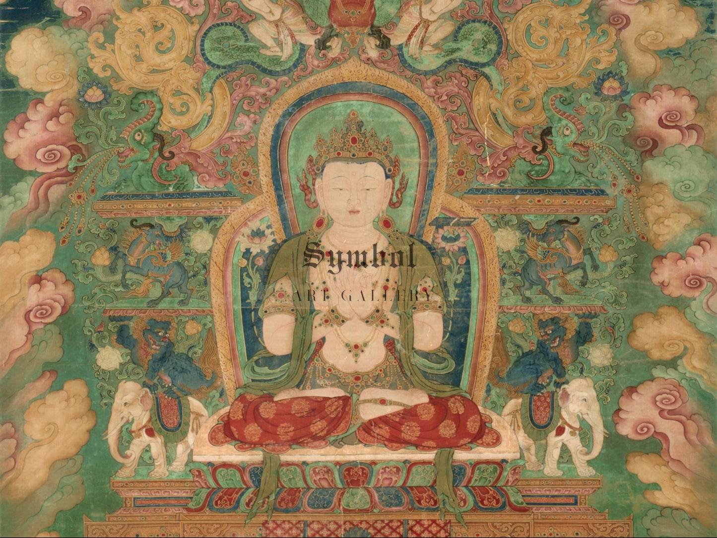 Manjushri Buddha by Tibetan or Nepalese School 1500, Wall Art Print, Fine Art Reproduction, Museum Quality Decor, Poster