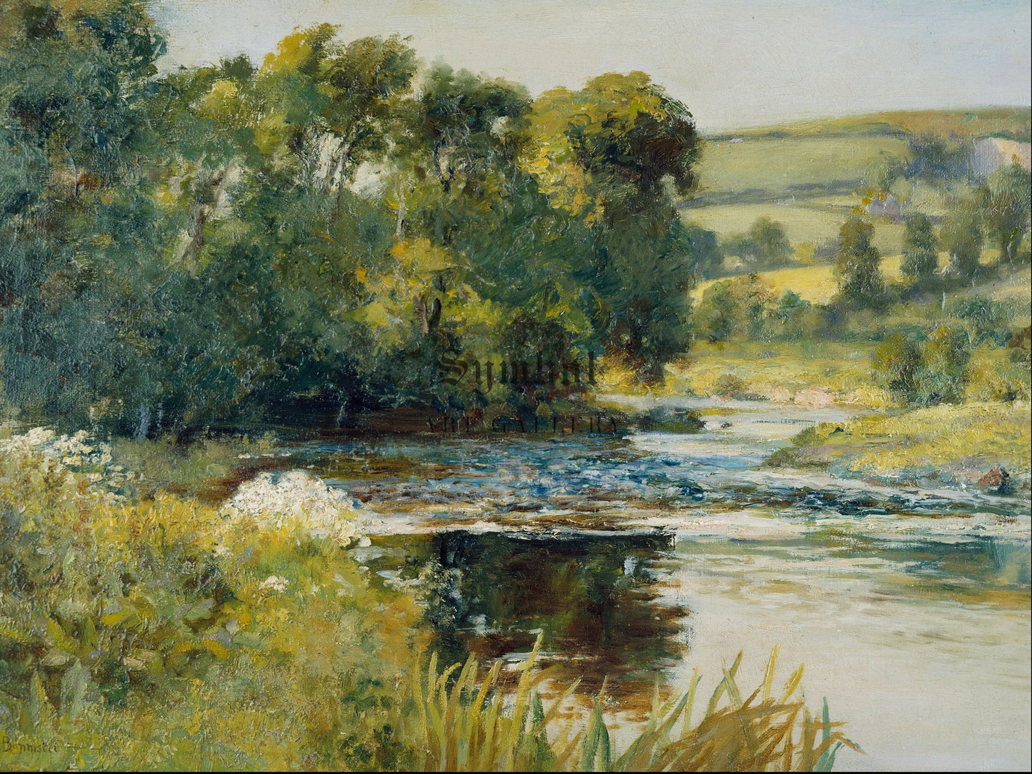 Streamside by Edward Mitchell Bannister 1870, Wall Art Print, Fine Art Reproduction, Museum Quality Decor, Poster