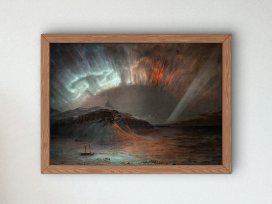 Aurora Borealis by Frederic Edwin Church 1865, Wall Art Print, Fine Art Reproduction, Museum Quality Decor, Poster