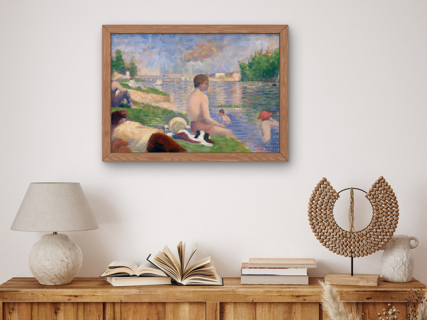 Final Study for Bathers at Asnières by Georges Seurat 1883, Wall Art Print, Fine Art Reproduction, Museum Quality Decor, Poster