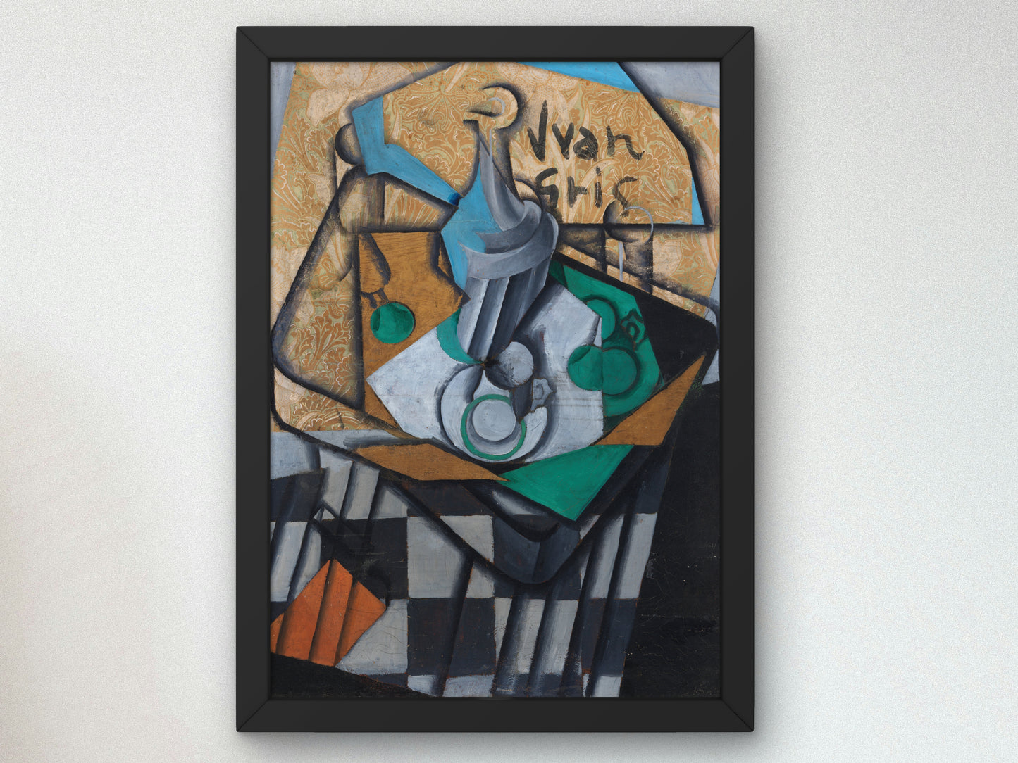 Carafe, Cups and Glasses by Juan Gris 1913, Wall Art Print, Fine Art Reproduction, Museum Quality Decor, Poster