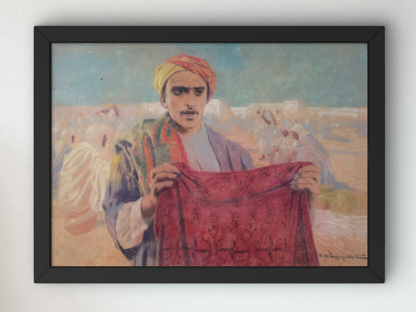 Carpet Seller by Feliks Michał Wygrzywalski 1907, Wall Art Print, Fine Art Reproduction, Museum Quality Decor, Poster
