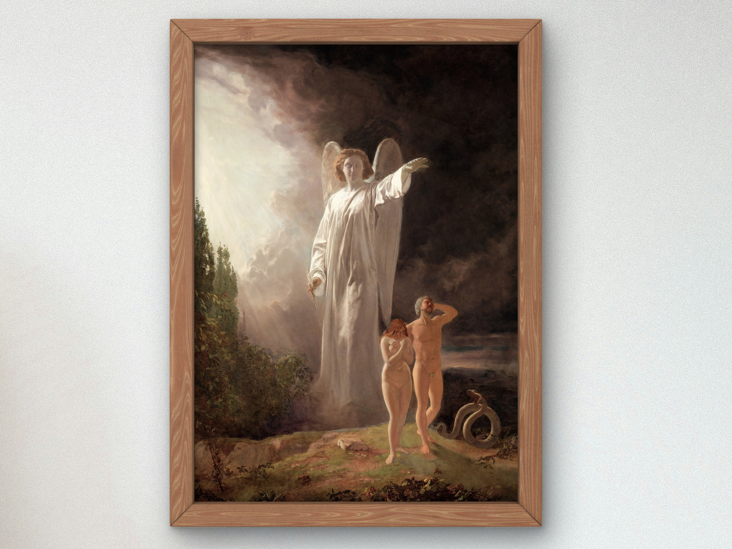Expulsion of Adam and Eve by John Faed, Wall Art Print, Fine Art Reproduction, Museum Quality Decor, Poster