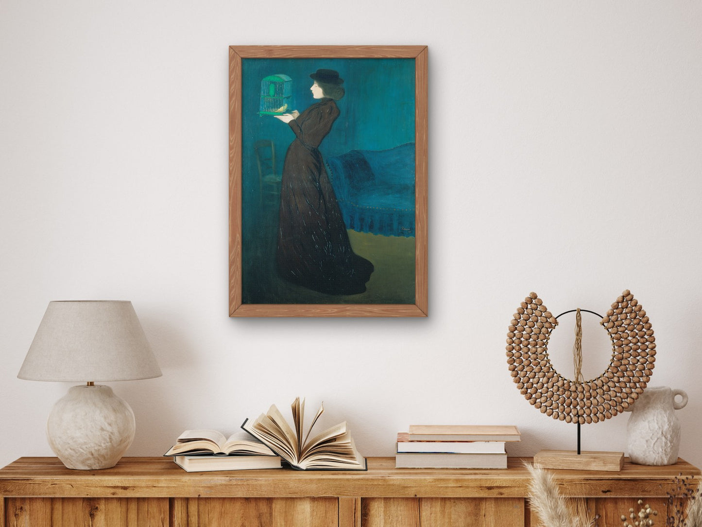 Woman with a Birdcage by József Rippl Rónai 1892, Wall Art Print, Fine Art Reproduction, Museum Quality Decor, Poster