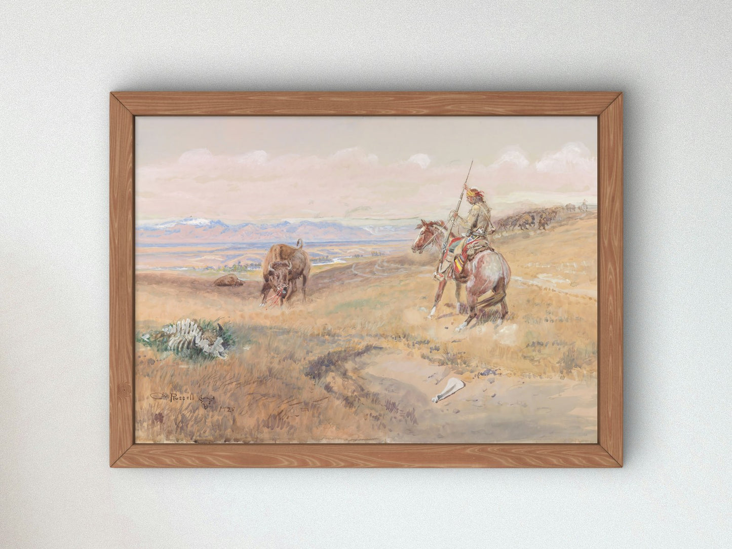 Flintlock Days When Guns Were Slow by Charles Marion Russell 1925, Wall Art Print, Fine Art Reproduction, Museum Quality Decor, Poster